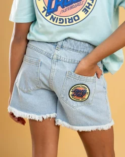 Girls' MFG Retro Dot Denim Shorts