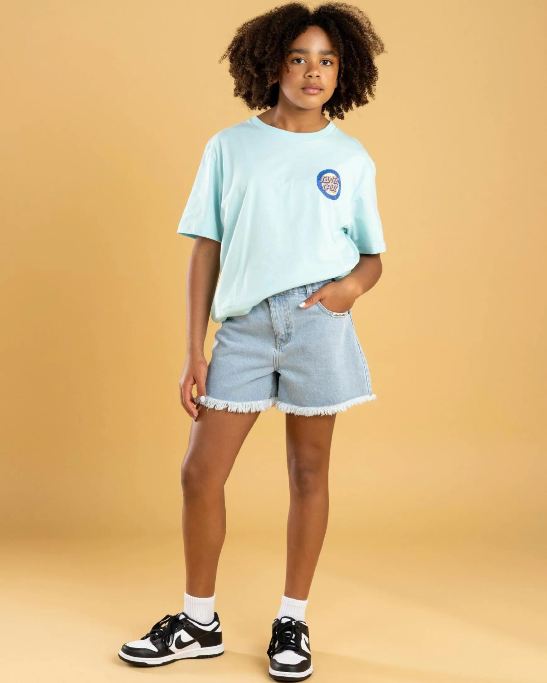 Girls' MFG Retro Dot Denim Shorts