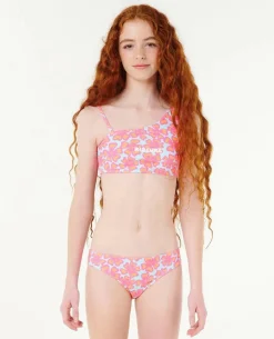 Girls' Neon Isles Floral Bikini Set