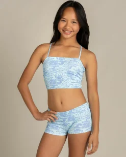Girls' Oceanic Rib Tankini Set