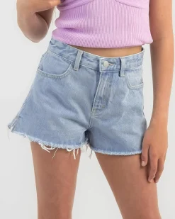 Girls' Penny Kick Flare Denim Shorts