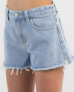 Girls' Penny Kick Flare Denim Shorts