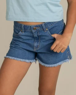 Girls' Penny Kick Flare Denim Shorts