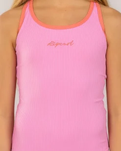 Girls' Premium Rib One Piece Swimsuit