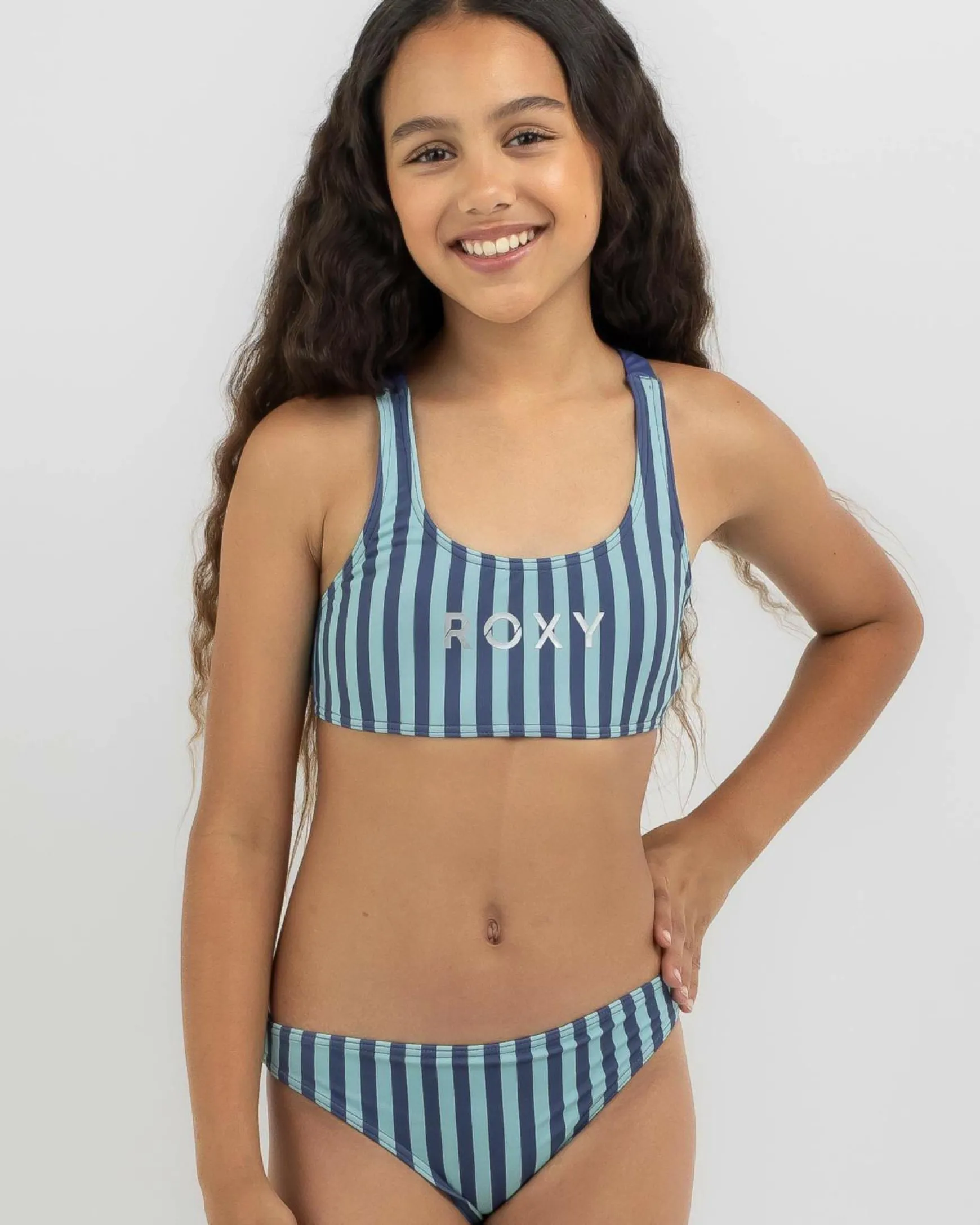 Girls' Serenity Stripe Bikini Set