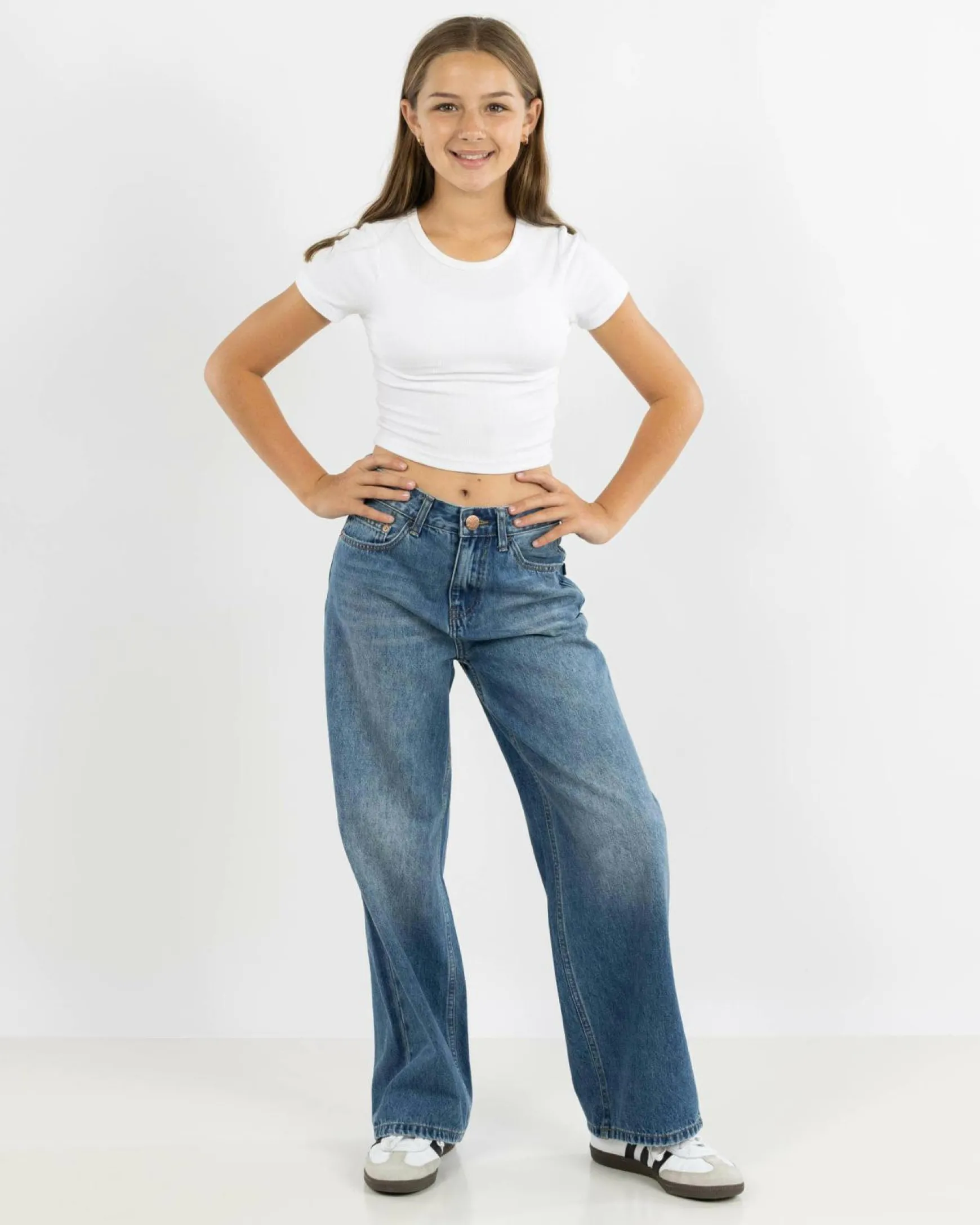 Girls' Soho Wide Leg Jeans