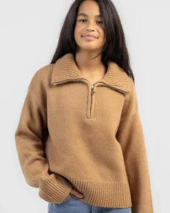 Girls' Stanford Collared Knit Jumper