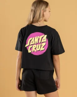 Girls' Style Dot Oversized Cropped T-Shirt