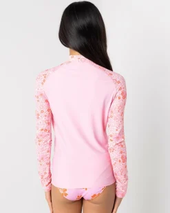 Girls' Summer Long Sleeve Zip Rash Vest