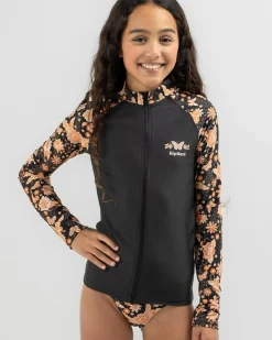 Girls' Sun Catcher Long Sleeve Zip Rash Vest