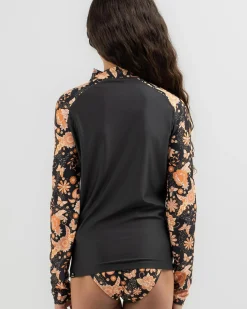 Girls' Sun Catcher Long Sleeve Zip Rash Vest