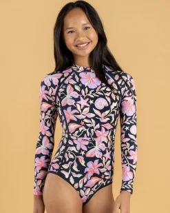 Girls' Sunset Skies Long Sleeve Surfsuit