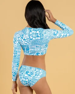 Girls' Surfenirs Long Sleeve Crop Rash Vest Set