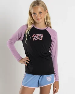 Girls' Vibes Fill Long Sleeve Rash Vest