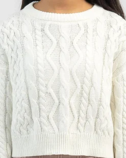 Girls' York Cable Knit Jumper