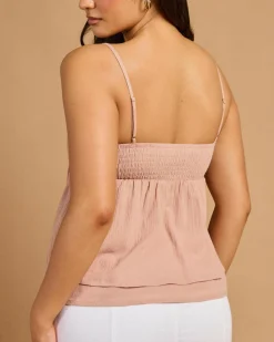 Heather Split Front Top