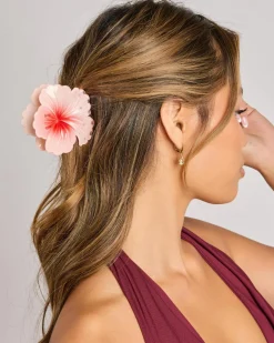 Hibiscus Flower Hair Claw Clip