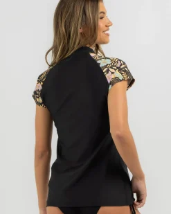 Hidden Tropics Cap Sleeve Rash Vest