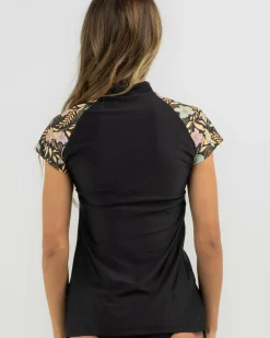 Hidden Tropics Cap Sleeve Rash Vest