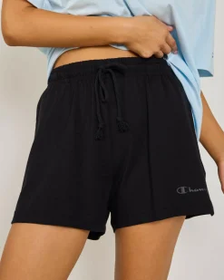Hi-Waist Tonal Jersey Shorts
