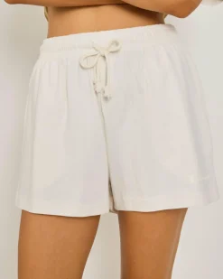 Hi-Waist Tonal Jersey Shorts