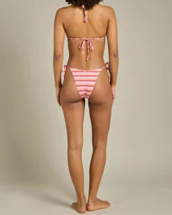Ibiza Stripe Rib Tie Side Hi Cut Bikini Bottom
