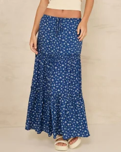 Indigo Maxi Skirt