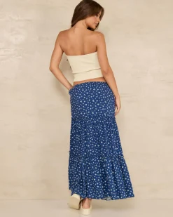 Indigo Maxi Skirt