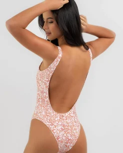 Islander Floral Scoop Neck One Piece Swimsuit