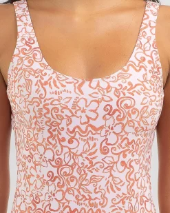 Islander Floral Scoop Neck One Piece Swimsuit