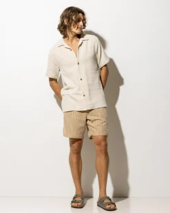 Jacquard Linen Jam Shorts