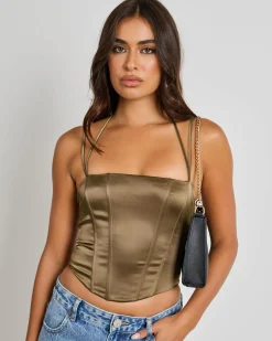 Jess Satin Corset Top