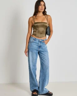 Jess Satin Corset Top