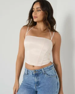 Jess Satin Corset Top