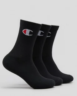 Junior Boys' Medium Sport C Logo Crew Socks 3 Pack