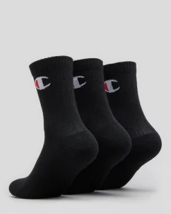 Junior Boys' Medium Sport C Logo Crew Socks 3 Pack
