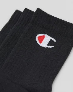 Junior Boys' Medium Sport C Logo Crew Socks 3 Pack