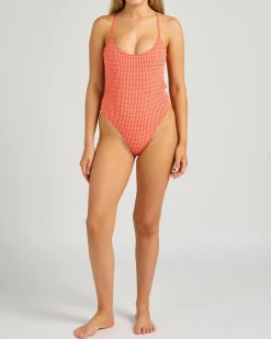 Lola Check Cross Back One Piece Swimsuit