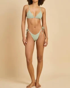 Lola Check Sliding Triangle Bikini Top