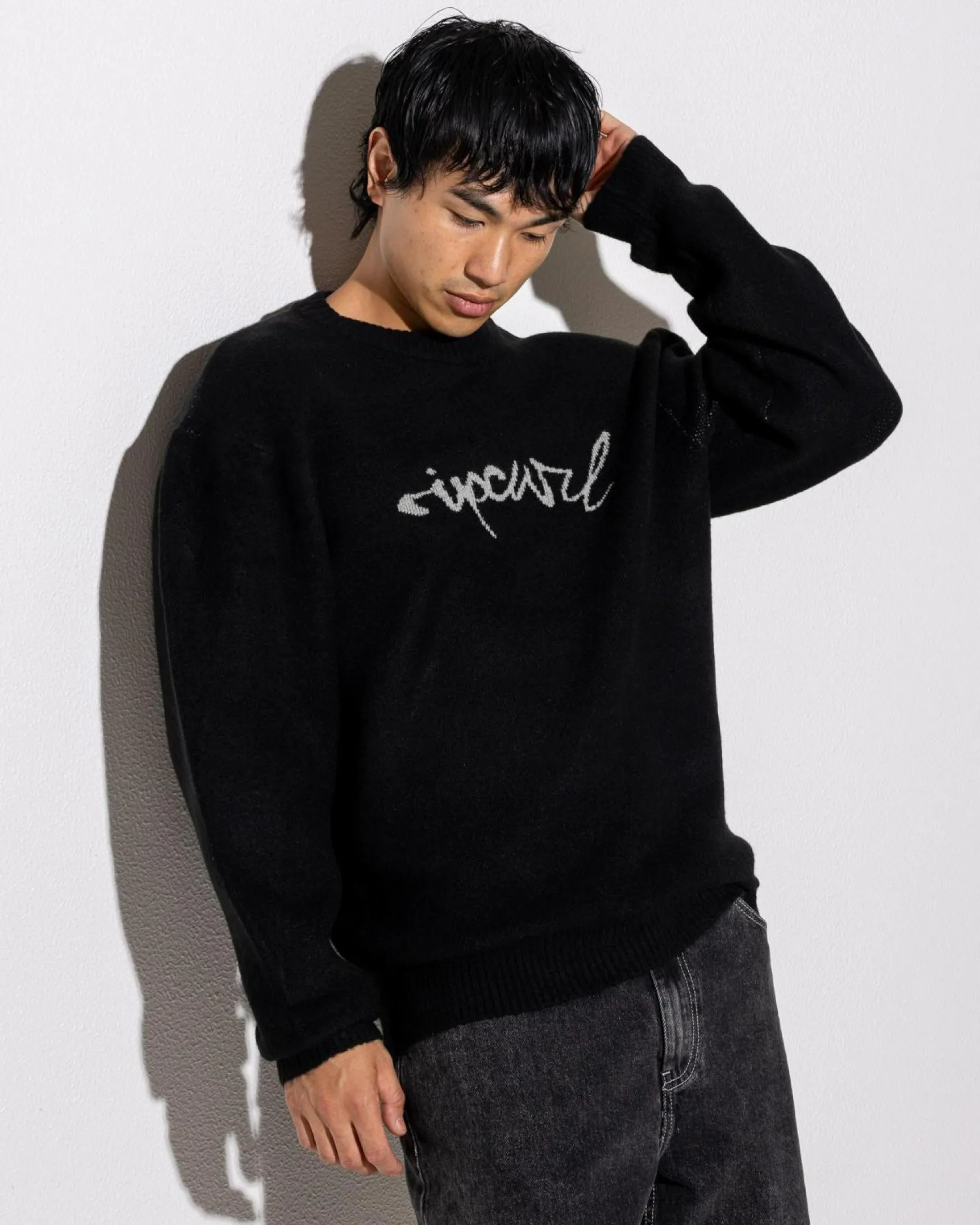 Medina Script Crew Knit Sweatshirt