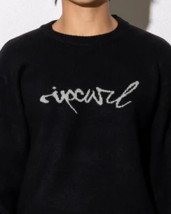Medina Script Crew Knit Sweatshirt