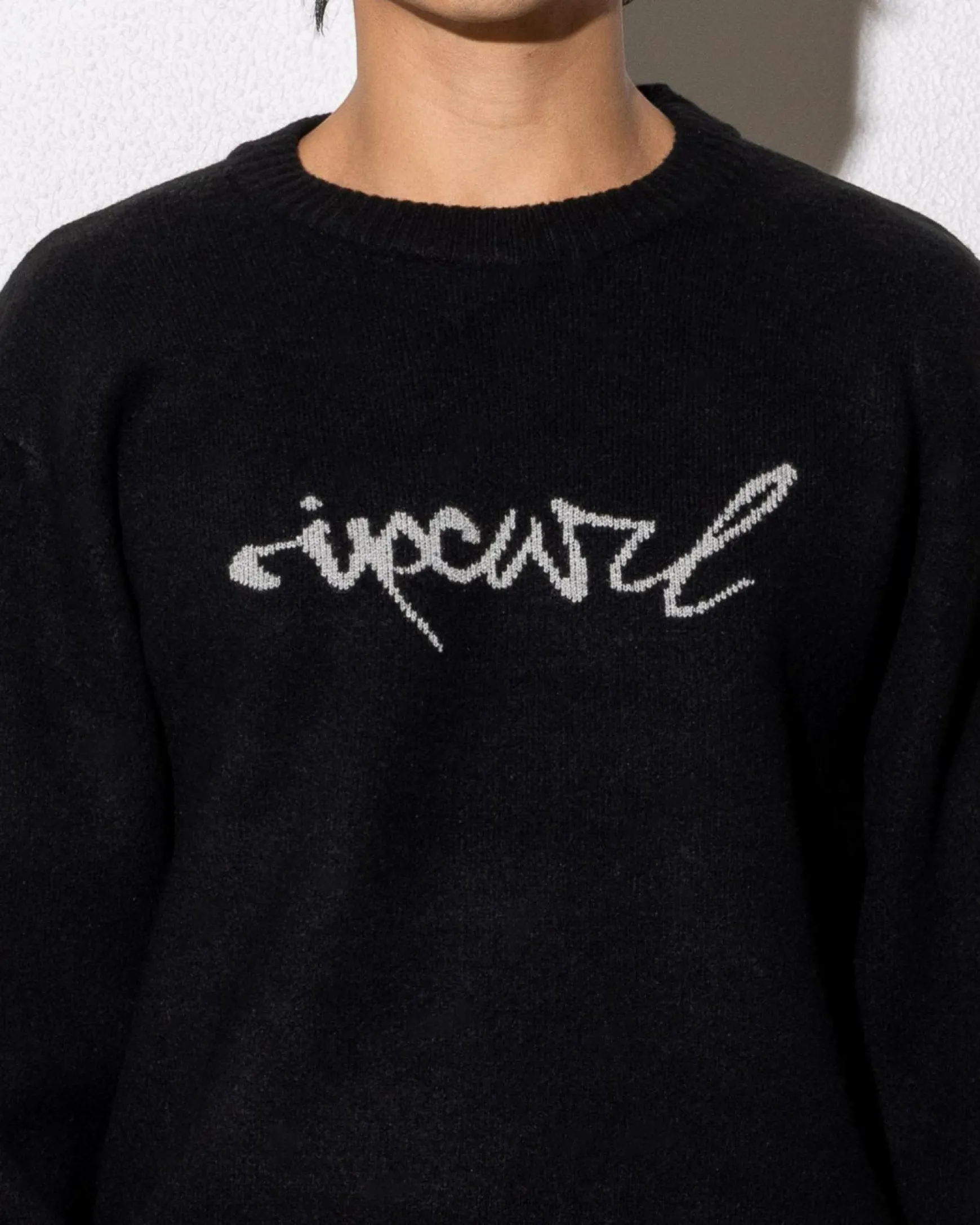 Medina Script Crew Knit Sweatshirt