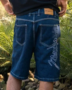 Medina Script Denim Walk Shorts