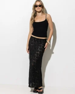 Meli French Lace Maxi Skirt