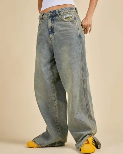 Messenger Bag Baggy Split Jeans