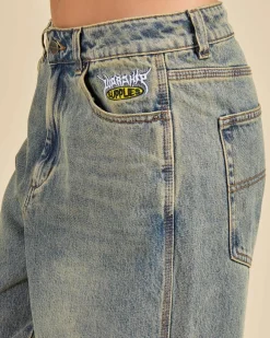 Messenger Bag Baggy Split Jeans