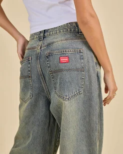 Messenger Bag Baggy Split Jeans