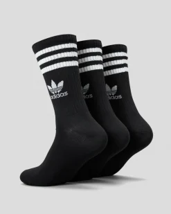 Mid Cut Crew Socks 3 Pack