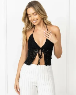 Misty Crochet Halter Top