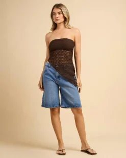 Mizelle Lace Tube Top